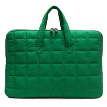 YOONI 1PC Ins Style Minimalist And High-End Plaid Computer Bag, Solid Color IPad Protective Handbag Suitable For Students And Office Workers