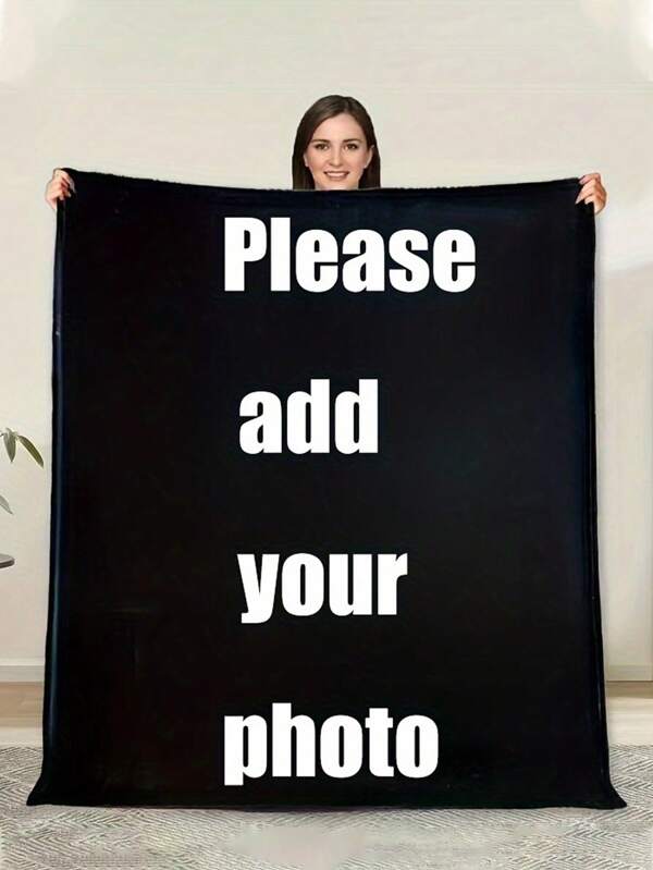 1pc Cozy Custom Photo Throw Blanket - Soft, Warm, Thermal Lined, Personalized, All-Season, Comfortable, Ideal For Family, Holidays, Birthdays, Memorials, Home, Travel, Office, And Outdoor Use - Unique Christmas Gift Idea,Suitable For Mother's Day Gifts, Breathable,Lightweight,Washable,Funny,Cute,Love,Soft,Comfortable,Elegant,Simple,Custom,Personalized,Unique,Ideal Gifts For Him,Ideal Gifts For Her,Him,Her,Boyfriend,Girlfriend,Dad,Mom,Family,Friends,For Anniversaries,For Mother's Day,For Birthdays,For Valentine's Day,For Graduation,For Father's Day,For Weddings,For Housewarming,Sofa,Bed,Car,Tea Room,Bedroom,Bathroom,Living Room,Dining Room