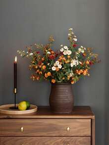 Buquê de rosas artificiais 3/5 peças, flor artificial de rosa/margarida laranja de outono, decoração de casa em estilo boêmio, adequado para casamentos, buquês de noiva, aniversários, arranjo de flores em vaso faça você mesmo, artigos para festas de fim de ano, decoração de quarto de fazenda de outono | Ação de Graças, Festival da Colheita, decoração de Halloween | Plantas artificiais