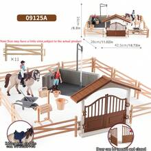 Horse House Farm Ranch Doll Horse Knight Wash Horse Stable Fence Set Children's Toy Models, Boys And Girls Play Toys, Christmas And Halloween Festival Gifts - Multicolor - View 7