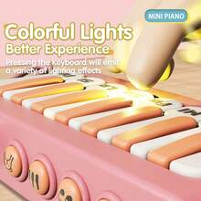 适合女孩的婴儿粉色钢琴玩具，37 键音乐键盘，多功能音乐玩具，麦克风和便携式迷你钢琴键盘，适合 1-3 岁幼儿的玩具钢琴，适合女孩的音乐钢琴，适合 2 3 4 岁男孩女孩的早期教育生日礼物