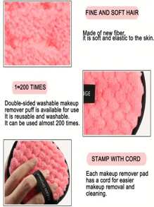 1PC Pineapple Slouchy Clean Water Makeup Remover Puff Round Washable Double-Sided Clean Wet Puff Makeup Remover Pad