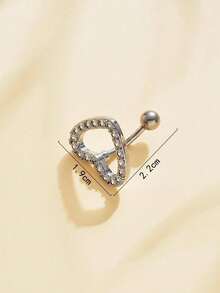 1 Pc Disposable Ear Piercing Gun With Stainless Steel Ear Studs, Homemade Piercing Kit, Sexy Zirconia Crystal Heart Navel Piercing Jewelry, Suitable For Women Travel And Daily Wear - Multicolor - View 4