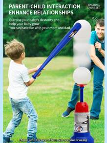 Máquina lanzadora de béisbol para niños, juego de entrenamiento deportivo. Lanzador de juguete de béisbol para niños, para interior y exterior. Regalo para niños y niñas, interacción padres-hijos/juego individual, con certificados completos
