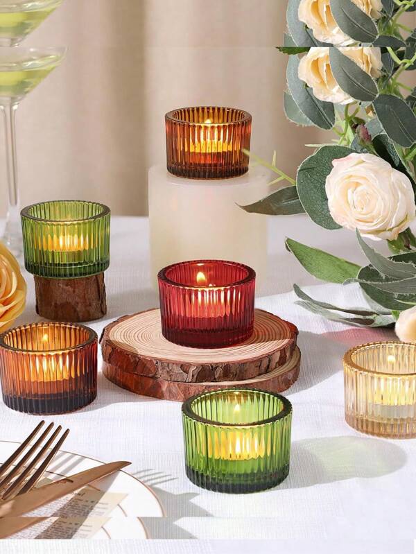 Glas Windlicht Kerzenhalter, klare Kerzenhalter für Kerzen, Aromatherapie Kerzenhalter für Ambiente Dekorationen, Teelichthalter für Zuhause Hochzeit Tischmitte Dekoration