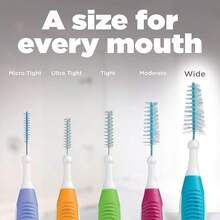 Proxabrush Go-Betweens - Moderate - Interdental Brushes - Soft Bristled Dental Picks For Plaque Removal Health - Safe For Braces & Dental Devices, 10 Count Back To School - Wide - View 11