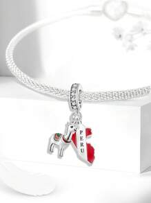 1 pièce Charms de perles mode Mexique convenant pour les bracelets et bracelets-joncs des femmes. Idéal pour la confection de bijoux DIY et l'assortiment avec les tenues quotidiennes. Décoration de bijoux pour les filles.