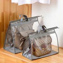 Bolsa organizadora colgante con cubierta de polvo transparente, bolsa a prueba de humedad para guardar bolsos
