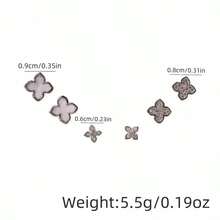 3 对迷你可爱立方花耳钉，适合女性的时尚日常佩戴 - 耳環 - 查看 5