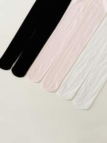 4 paia di collant da danza per ragazze, collant in velluto tinta unita sottili e ad alta elasticità per ragazze in primavera, estate e autunno