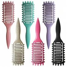 1 件卷发梳，由 Candybrush 设计，椭圆形梳顶，适用于抚平、塑造和固定女性和男性的卷发，不易拉扯，返校用品