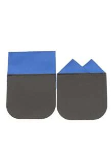 2 piezas de pañuelos de poliéster de unicolor portátiles para hombres, accesorio de moda de lujo de alta gama para bodas, negocios y uso casual