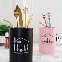 1pc Stainless Steel Chopstick Holder, Kitchen Tool, Tabletop Cutlery Organizer, Draining, Suitable For Kitchen, Dining Room, Outdoor Camping, Party, Housewarming Gift, Large Capacity Storage Box, Valentine's Day, Gift For Friends, Neighbors, Summer Camping Storage, Back To School Supplies