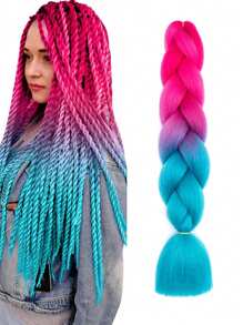 Estensioni per trecce arcobaleno da 24 pollici, capelli sintetici viola professionali, trecce jumbo, estensioni per capelli colorate a gradiente africane per intrecciare all'ingrosso per Ognissanti e Natale