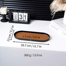 Bandeja ovalada de metal estilo nórdico con acentos - Organizador versátil de uso múltiple para joyas, fragancias, gafas y llaves | Solución de almacenamiento decorativa elegante para el hogar, hotel, cafetería y eventos (sala de estar, baño, dormitorio, entrada) para mujeres Organizador de almacenamiento Esenciales de viaje Regalo de regreso a la escuela - Multicolor - Ver 15