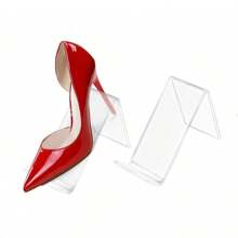 2 pezzi di Rastrelliera trasparente per scarpe in plexiglass, supporto per scarpe in acrilico trasparente