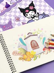 Sanrio 1 peça/4 peças Caderno de Esboços A4 Sanrio Espesso, Bloco de Desenho, Livro de Pintura, Bloco de Anotações, Kuromi, Pompompurin, Presente para Artistas, Halloween, Natal