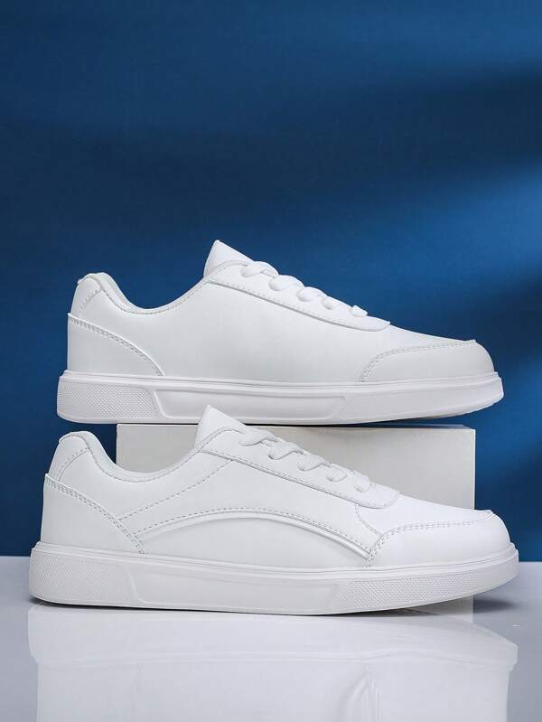 1 Pair Minimalist Solid Color Leather Shoes, Waterproof, Anti-Slip, Wear-Resistant, Suitable For Commuting And Outdoor Walking, Versatile