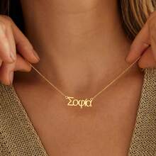 Personalized Greek Name Necklace, Custom 18K Gold Plated Necklace, Greek Style Necklace, Greek Name Jewelry, Greek Gift For Her, Gift For Mom - Multicolor - View 13