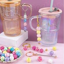 10/20pcs Openable Key Chain Beading Stick Set, Blank Beaded Elegant Key Rings For Phone Chains, Bag Chains, Clothing Decor, Party Favors, Holiday/Birthday Gifts, Beading Cup Pendant Accessories