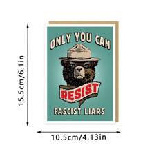 1PC Resist Liars Protest Cards, Anti Protest Sign Cards, Boycott Greeting Cards