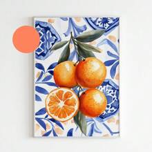 Set de 1/3 piezas Arte de pared con impresiones cítricas, decoración de pared de cocina con temática mediterránea moderna, limón, naranja, pomelo, obras de arte positivas, enmarcados o sin enmarcar