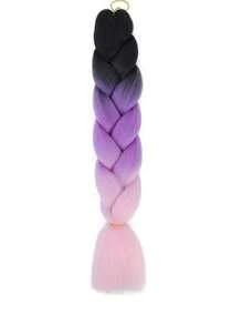 Estensioni per trecce arcobaleno da 24 pollici, capelli sintetici viola professionali, trecce jumbo, estensioni per capelli colorate a gradiente africane per intrecciare all'ingrosso per Ognissanti e Natale