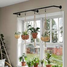 1-Pack Industrial Pipe Clothing Rack - Detachable Wall Mounted Heavy Duty Space Saving Garment Rack For Closet Storage - Black, 2/3 Base,Storage Holders & Racks Sturdy And Adjustable