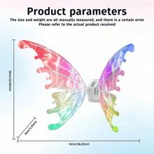 Christmas Decoration 1pc Electric Glowing Music Butterfly Wing Fairy Cosplay Prop, Indoor/Outdoor Toy, Gift For, Christmas, Battery Not Included, DIY Assembly, Angel Costume For Kids, Costume For Kids, Toys>Kid>Other Kids Dress Up
