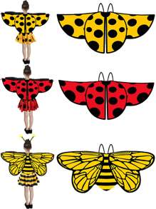 1pc Insect Fairy Wings, Bee, Ladybug, Beetle Costume Accessory, Theatrical Prop, Costume Party, Cosplay