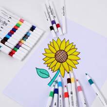12 stuks acrylverfmarkers - fijne punt, permanente pennen voor hout-, glas-, textiel- en steenbewerking - ergonomisch ontwerp - ideaal voor volwassenen en studenten - perfect als verjaardags- en kerstcadeau, voor de start van het nieuwe schooljaar