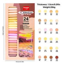 GuangNa 1 Conjunto de Marcadores de Tons de Pele, Conjunto de Canetas de Tinta Acrílica com 12 Cores de Pele para Desenhar em Rochas, Telas, Azulejos, Vidro, Cerâmica, Madeira, Retratos, Mangá, Ilustração e Esboço, Ponta Extra Fina - Multicolorido - Visão 13