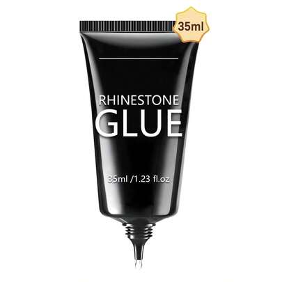 GLOZ 35ML Nail Rhinestone Glue For Nails, Super Strong Gel Nail Glue For Nail Charm 3D Nails Bling Gel For Decoration Gem Nail Art Jewel Diamonds Cured Need UV/LED Beauty Gift