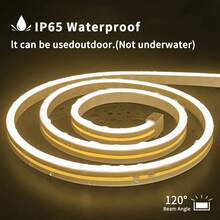 1 Stück Batterie betriebenes warmweißes 3000K flexibles 1,5m wasserfestes LED Neonlichtband, für Weihnachten & Partys, Innen-/Außenbereich, mit Ein/Aus-Schalter, ohne Batterie