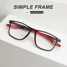 5 Stücke rechteckige leichte Lesebrille mit farbigen Bügeln, rutschfestes Design, minimalistische und Lesebrille für Männer und Frauen