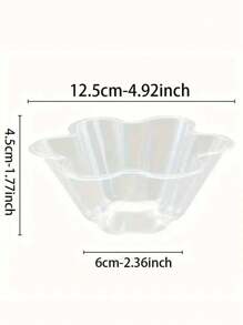 10 pezzi/20 pezzi/30 pezzi Coppette da dessert in plastica a forma di fiore di pruno, adatte per gelato, frutta secca, insalata e stuzzichini