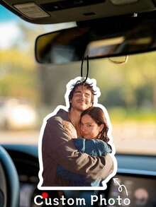 1pc Personalized Car Accessories, Customized Photo Hanging Ornaments, Customized Acrylic Car Interior Accessories, Father's Day Gifts, Gifts For Dad, Gifts For Her, Gifts For Him,Christmas Gifts - Multicolor - View 1