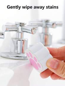 2/4件装猫爪玻璃擦镜布去污清洁魔力擦家用浴室镜子海绵擦