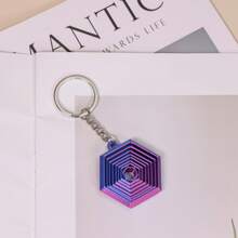 Breloc cu inel de decompresie hexagonal geometric imprimat 3D, vârfurile degetelor în formă geometrică se pot transforma și transforma liber jucărie de decompresie portabilă
