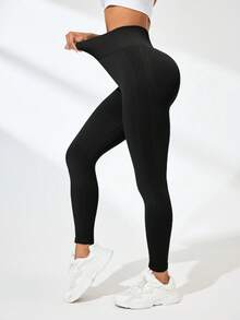 Conjunto de tres piezas de ropa deportiva de mujer para verano, pantalón largo elástico y sin costuras, pantalón de yoga de cintura alta con control del abdomen y transparencia, adecuado para fitness, correr, ciclismo, yoga, ejercicio y uso casual.