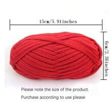 300g/90m 100% Fil de t-shirt en polyester, tissu élastique pour les chemises au crochet, fil de tissage épais fait main, utilisé pour le crochetage de sacs/paniers/tapis, la décoration d'intérieur, les artisanat fait main (les produits de crochet finis doivent être faits à la main)