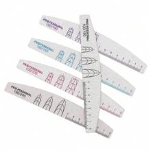 5 pezzi di lime per unghie semi-circolari professionali, lime per unghie a doppia faccia con grana 100/150/180/240, design semplice per uso in salone di bellezza e domestico