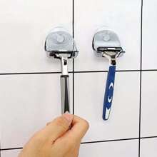 Soporte para cuchilla de baño con ventosa, Portacepillos de dientes de baño, Soporte para cuchilla de ducha, Estante de almacenamiento para cuchillas de baño montado en la pared