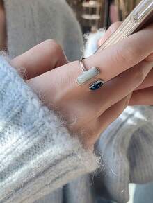 1pc European Elegant Unique Design Oil Drop Opening Ring