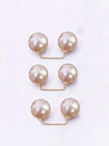 9pcs Pearl Brooch Pin Set - Adjustable, Non-Slip, Pins For Waist Cinching, Collar Adjusting, Scarf Fixing, Fashion Accessory, Comes In Champagne, Grey, White Faux Pearl Buttons - Ideal For Dresses, Blouses And Garment Decor - Multicolor - View 15