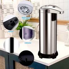 Automatic Countertop Sensor Soap Dispenser, Non-Contact Motion Sensor Soap Dispenser With Upgraded Waterproof Base, Suitable For Bathrooms, Restaurants, Kitchens (Silver)