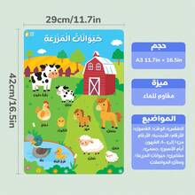 4pcs/Set, Colorful Arabic Educational Posters,Kids Educational Charts & Posters,Big Educational Posters Learning Wall Chart Set For Kids,4 Themes Included,A3 Paper Size,29.7 X 42.0cm/11.7 X 16.5inch,Baby Early Educational Toys,Teaching Aids,Math Learning Posters,Phonics Posters,Classroom Supplies Poster,Elementary School Supplies,Kindergarten Wall Decor,Prek Learning Materials,Kids Birthday Gift. - Multicolor - View 8