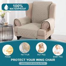 100% Waterproof Sofa Covers Couch Cover Sofa Cover For Dogs Couch Protector Triple Non-Slip Sofa Slipcover For 3 Cushion Couch Furniture Protector For Pets, Kids,Dog (Sofa 70", Ivory) - Pale Oak - View 2