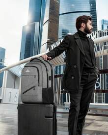 MATEIN 17 Inch Laptop Backpack For Men And Women, TSA Approved Water-Resistant School Bookbag With USB Charging Port, Anti-Theft Business Travel Backpack For College, Work, And Commute, Back To School Gift For Students And Professionals, Grey - Grey - View 9