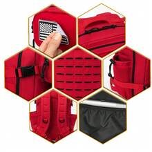 25 Litri Zaino Tattico Zaino With Large Capacity For The Sopravvivenza In Campeggio Di 3 Days With Portabottiglie D'acqua Zaini Da Viaggio - 紅色 - 查看 6